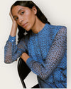Whistles blue/black spot dress size 12