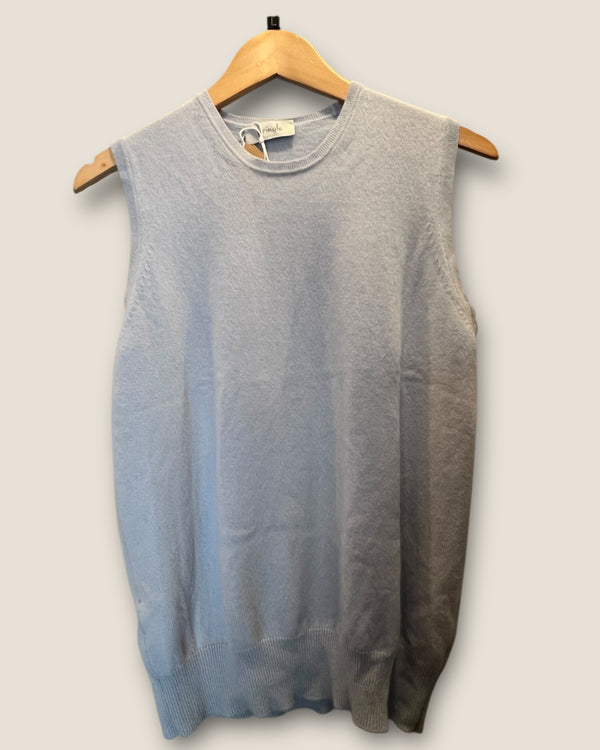 Pringle blue cashmere sleeveless knit size Large