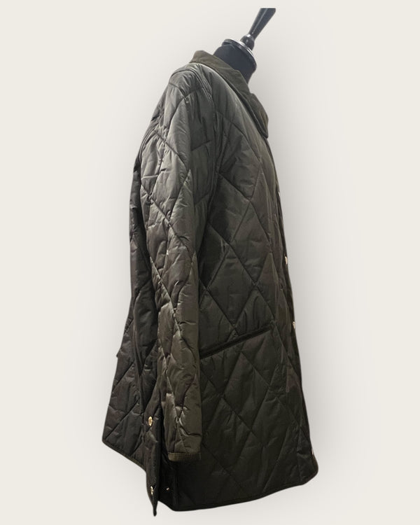 Barbour green quilted jacket Size 18