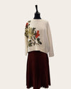 Ted baker ivory Sweat shirt rust flowers size 4 (14)