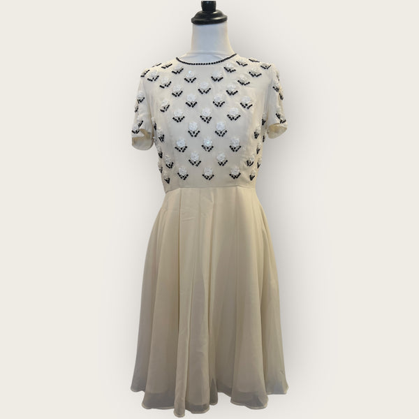 French Connection cream dress size 8