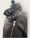 All saints black leather jacket Size 10