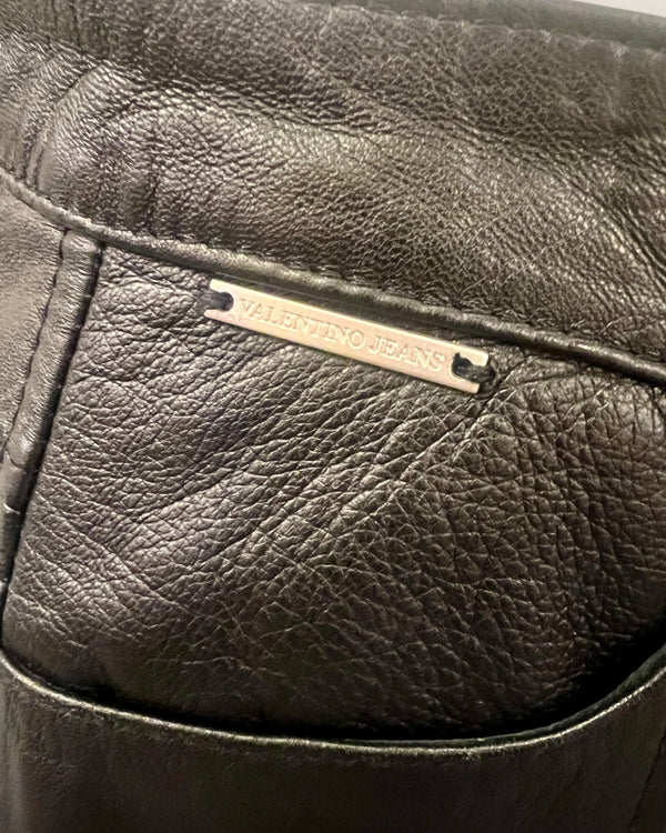 Valentino leather skirt size 10