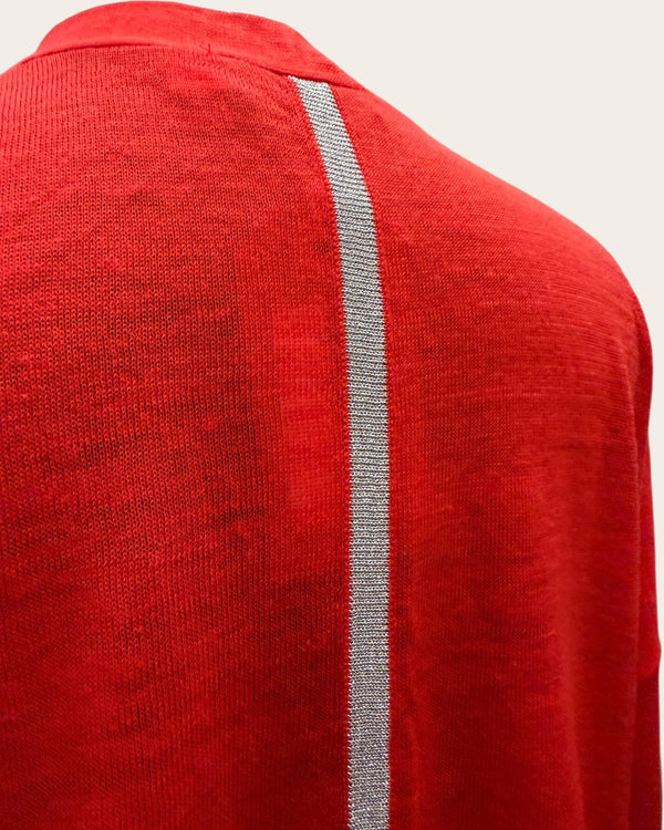 Mint Velvet red fine knit long cardigan size XL