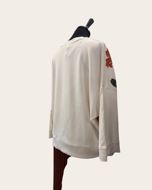Ted baker ivory Sweat shirt rust flowers size 4 (14)