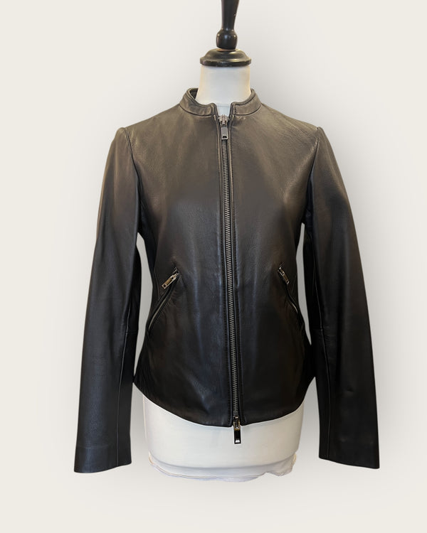 Reiss Leather biker jacket size 12