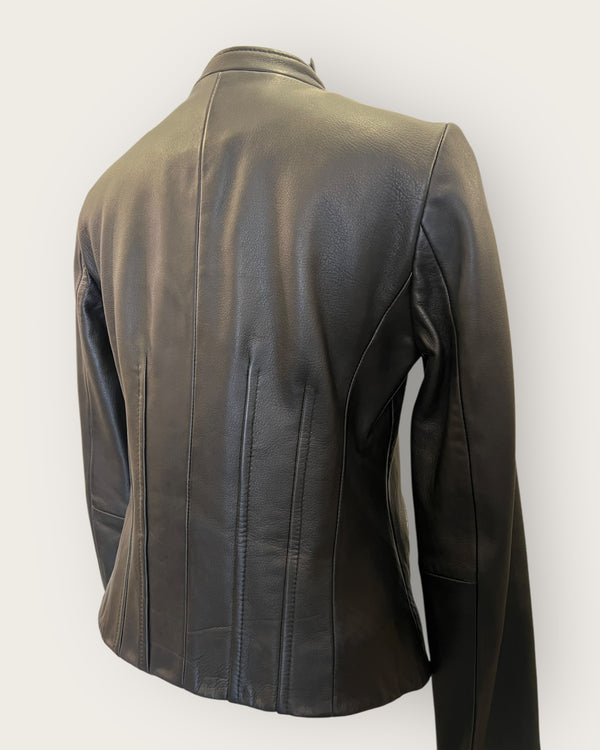 Reiss Leather biker jacket size 12