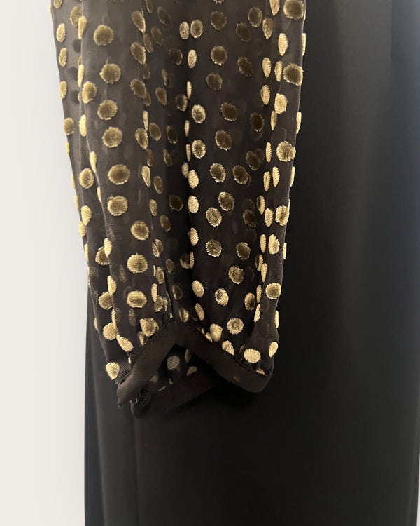 Gina Bacconi black & gold size 16