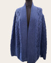 Aran blue cardigan size XL