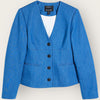 River island blue denim smart jacket 8