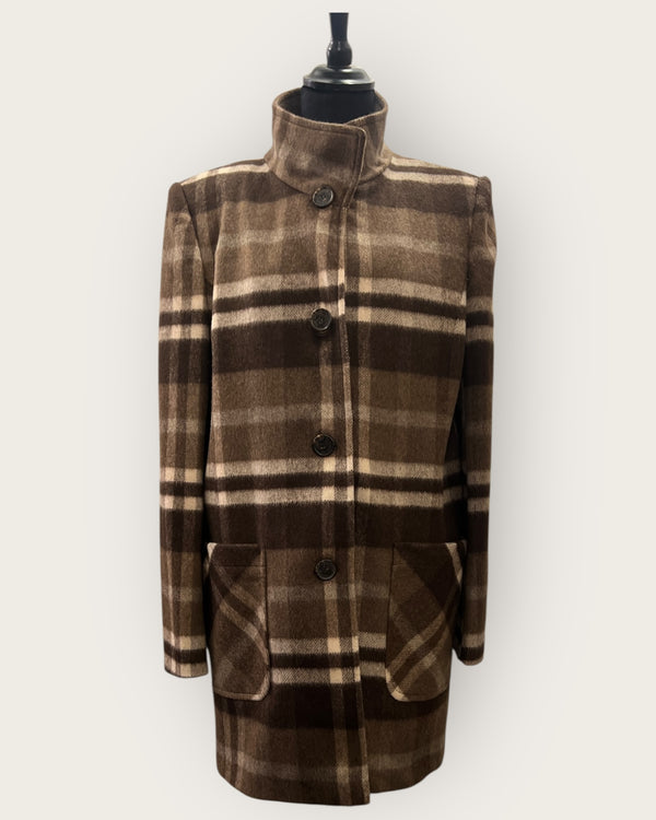 House of Bruar Brown wool coat size 12
