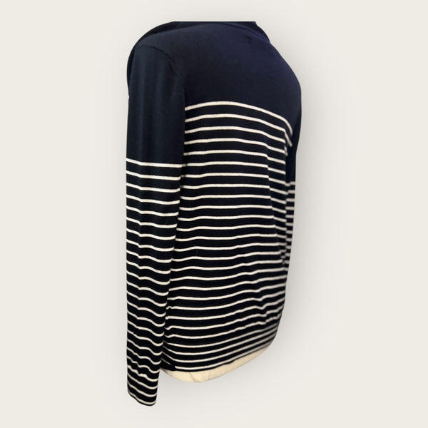 All saints black/white Bretton cardigan Size 8