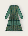 Brora green silk floral dress Size 16