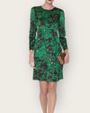 Lk Bennett green animal dress Size 8