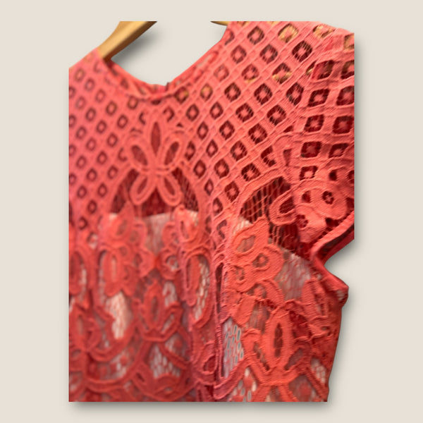 Coast coral lace dress Size 12