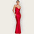 Nadine merabi red satin long dress 8
