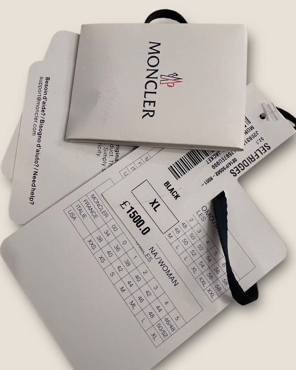 Moncler black jacket XL