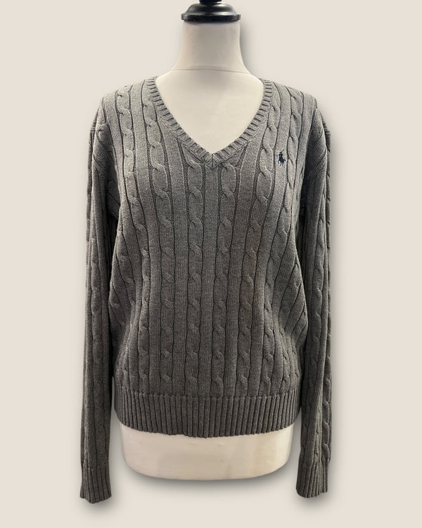 Ralph Lauren grey cable knit size Large
