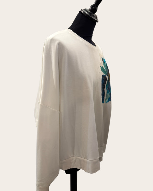 Ted baker white blue sequin s/shirt 1986a