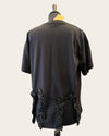 Christopher Kane black ruffle T-shirt size Large