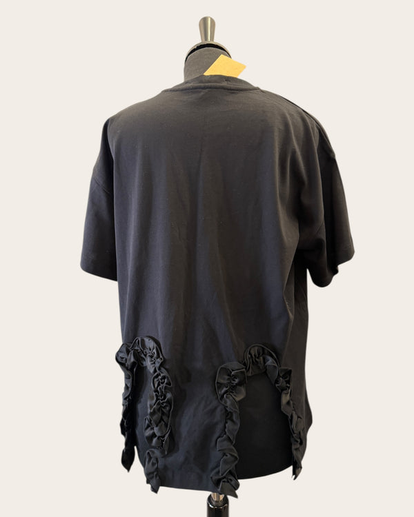 Christopher Kane black ruffle T-shirt size Large