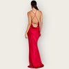 Nadine merabi red satin long dress 8