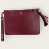 Rosanna Oxblood leather clutch