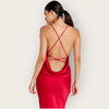 Nadine merabi red satin long dress 8