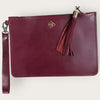 Rosanna Oxblood leather clutch
