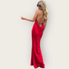 Nadine merabi red satin long dress 8