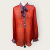Halebob orange/blue blouse size Large