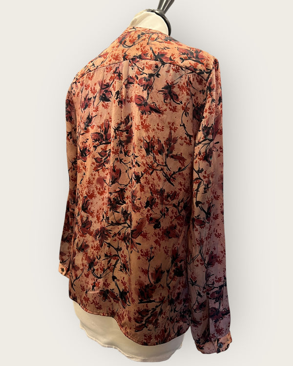 Jigsaw copper silk blouse size 8