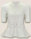 Karen Millen Peplum blue top size small