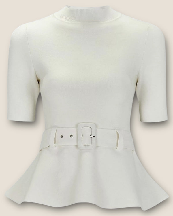 Karen Millen Peplum blue top size small