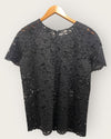 DKNY black lace top size 8