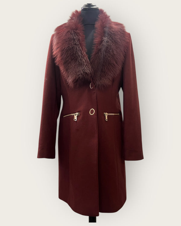 Karen Millen berry coat size 14