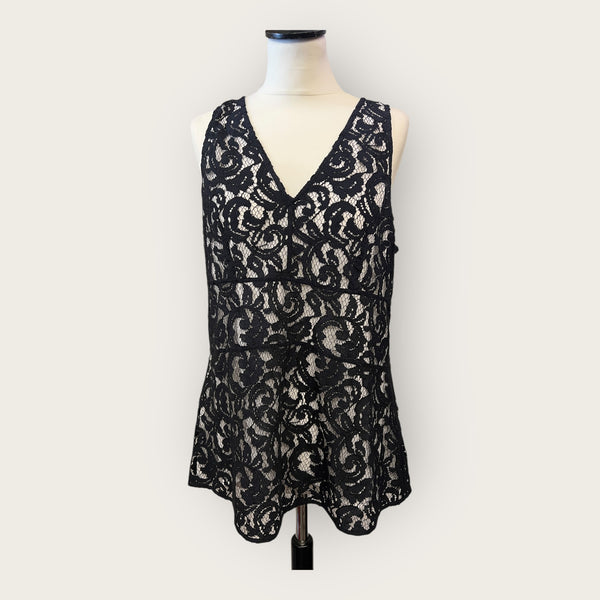 Michael Kors Navy Lace top Size Large