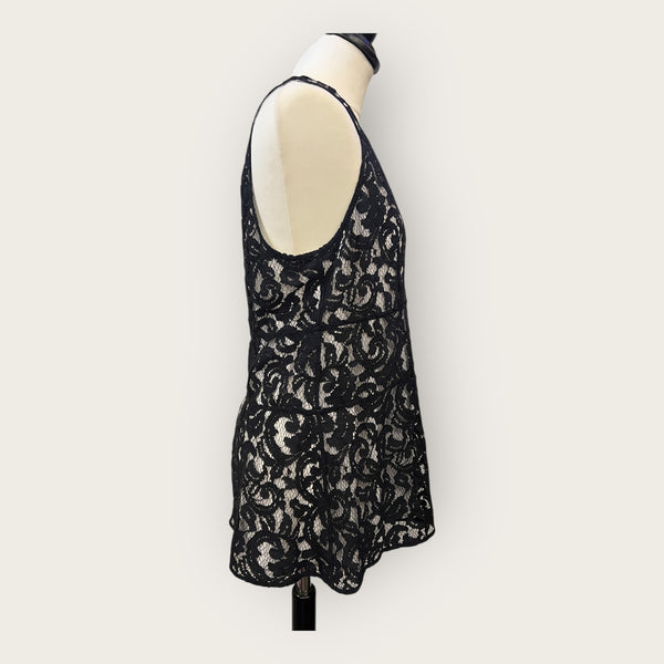 Michael Kors Navy Lace top Size Large
