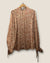 Reiss animal print cream/rust blouse size 12
