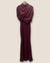 Club London burgundy cape dress size 12