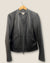 Reiss black leather jacket size 12