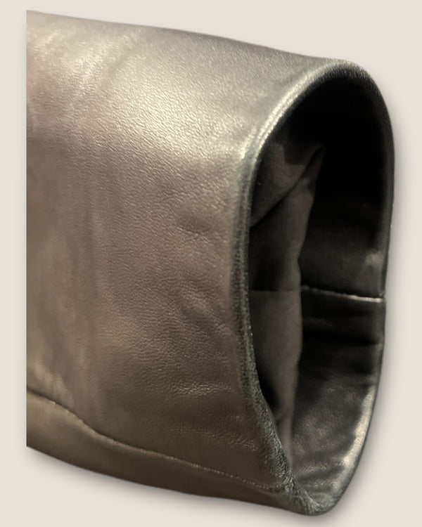 Reiss black leather jacket size 12