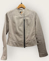 All Saints cream leather jacket size 8