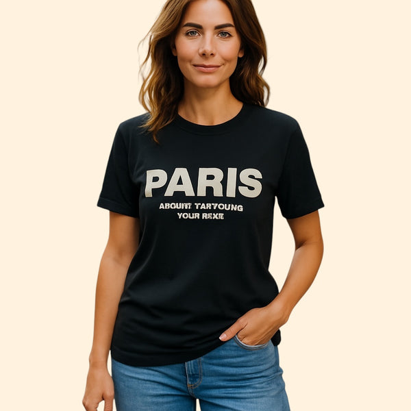 Mint velvet black Paris t shirt Size small