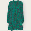Whistles green floral flippy dress 14