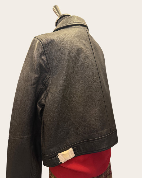 Ted baker black leather jacket 5/16