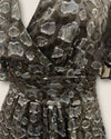 BA+SH silk silver foil ruffle dress size 1