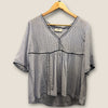Pyrus blue/white silk top size Medium