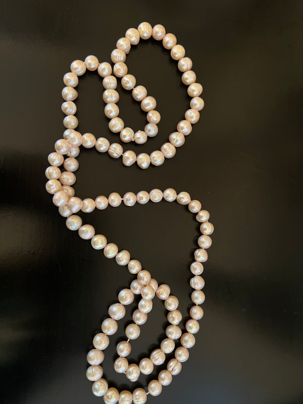 Freshwater Pink Baroque Long Pearls