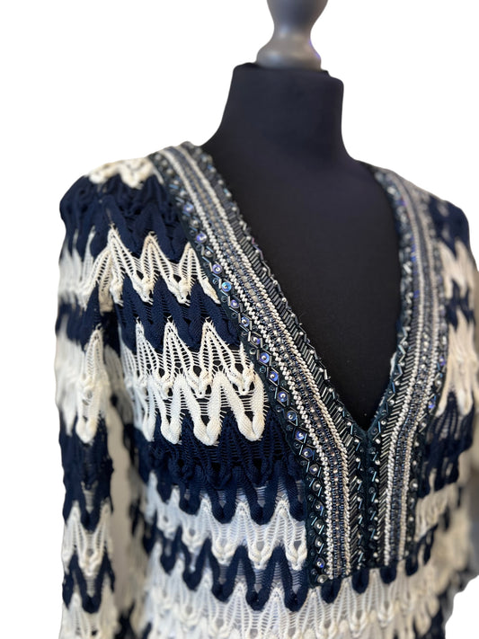 Luis Civit N/W knit dress 10